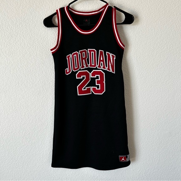 Jordan Black Basketball Dress Jersey with Red and White Trim - Picture 1 of 8